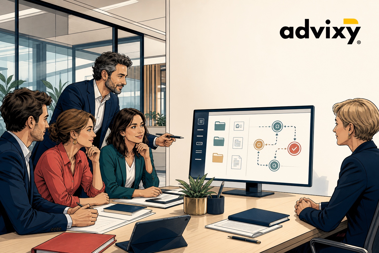 Il team di un’azienda e la sua consulente preparano un registro trasparente dei contatti con la pubblica amministrazione